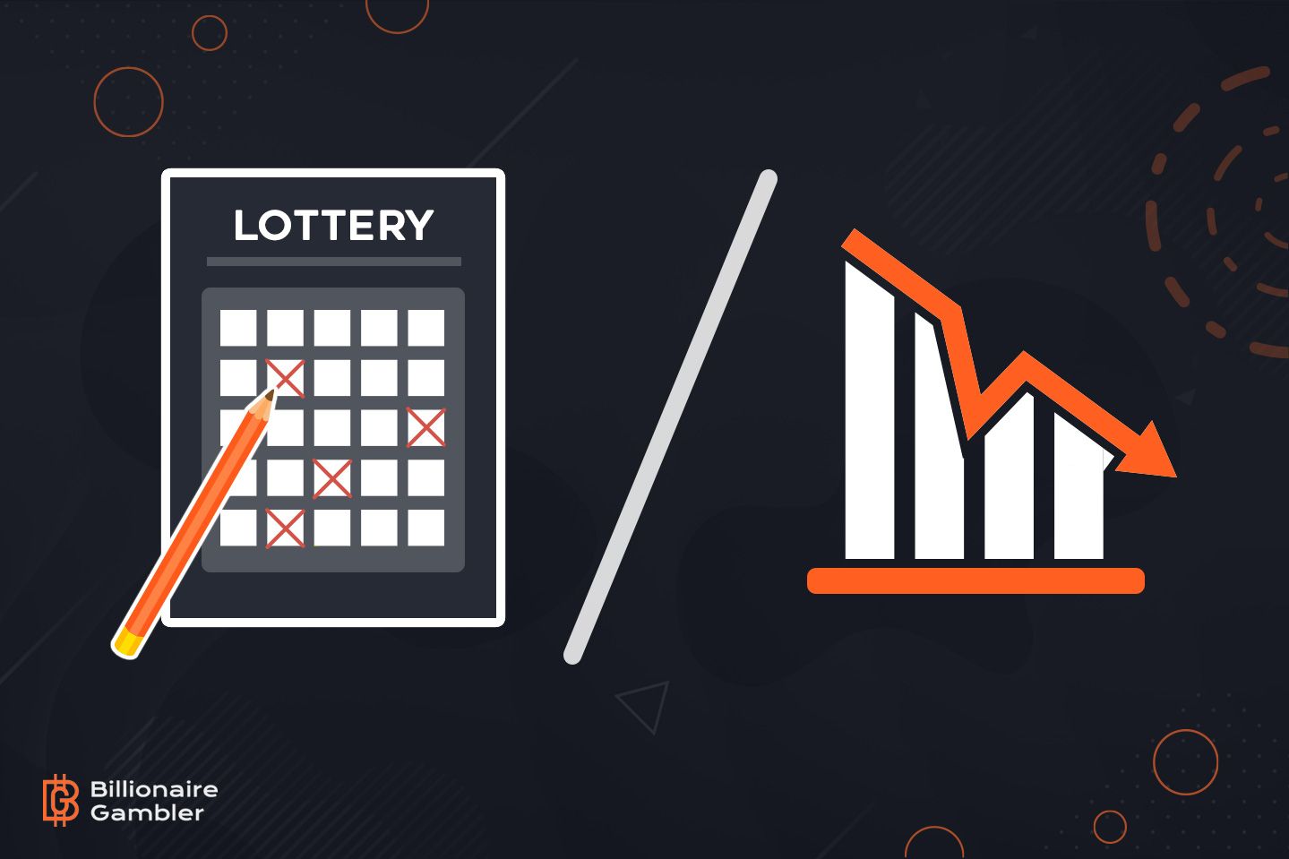 Lottery vs stock marget infographic