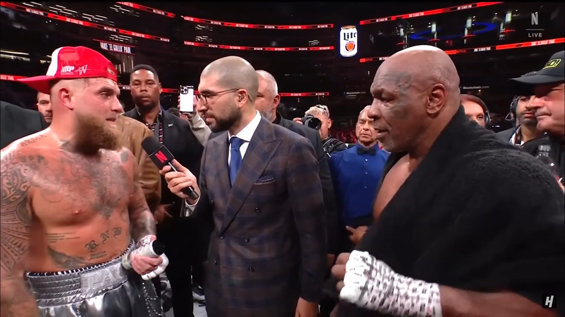 Jake Paul and Mike Tyson Post-Fight