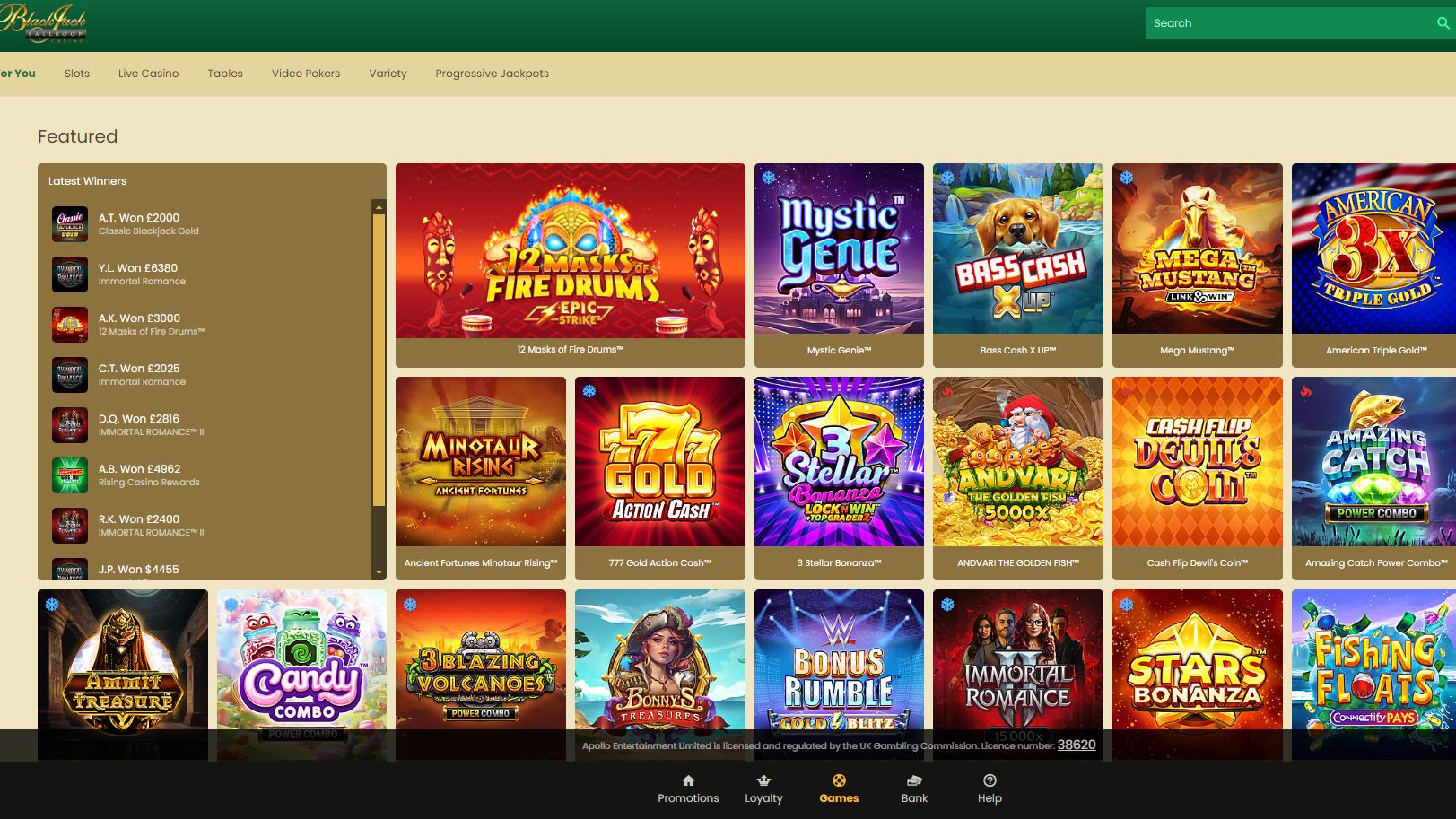 blackjack ballroom casino desktop preview