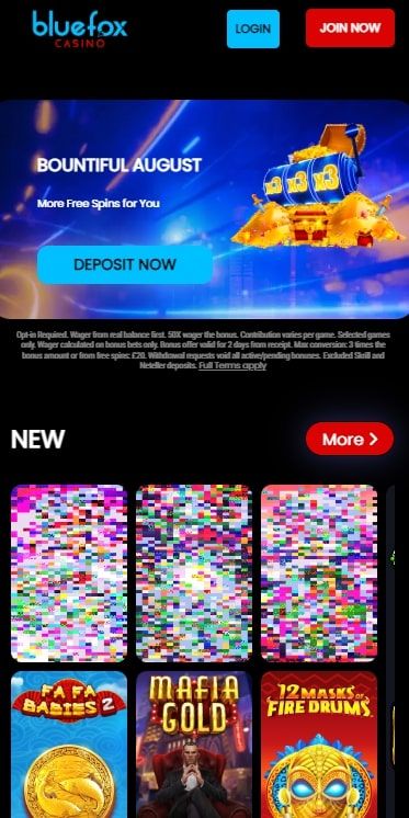 bluefox casino mobile preview