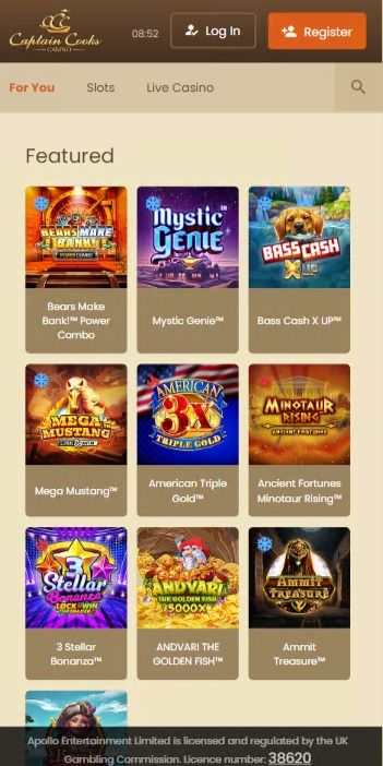 captain cooks casino mobile preview