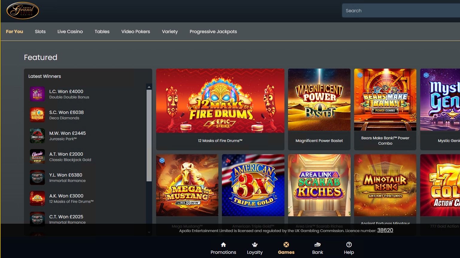 grand hotel casino desktop preview