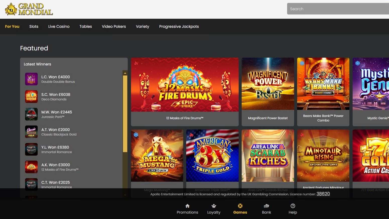 grand mondial casino desktop preview