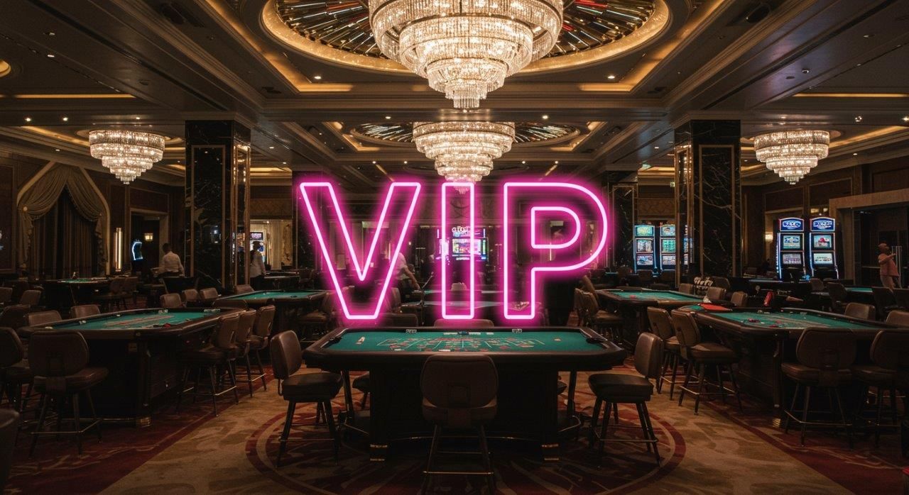 image of luxurious casino with VIP superimposed