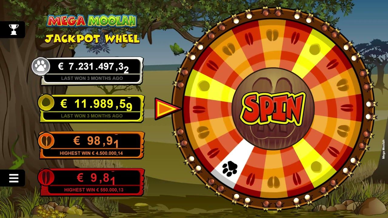 mega moolah progressive jackpot wheel