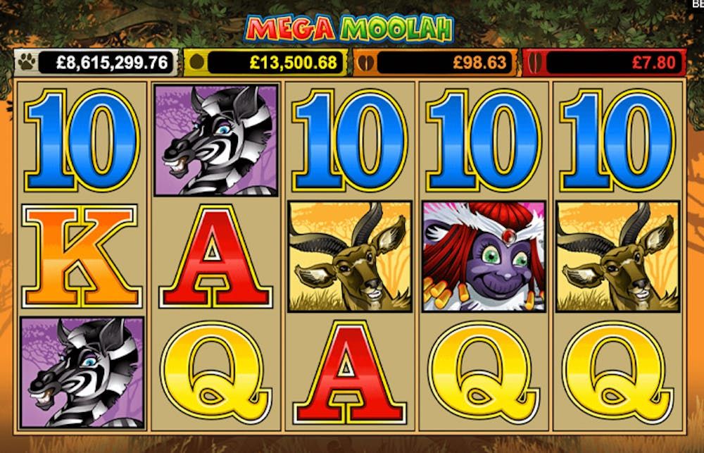 mega moolah progressive jackpot table