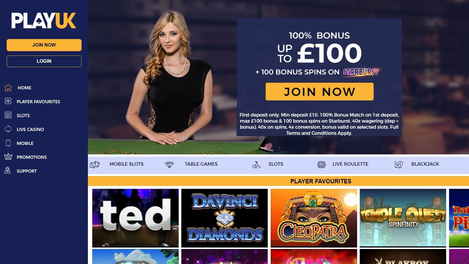 playuk casino desktop preview