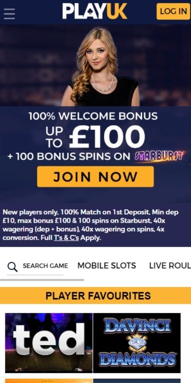 playuk casino mobile preview