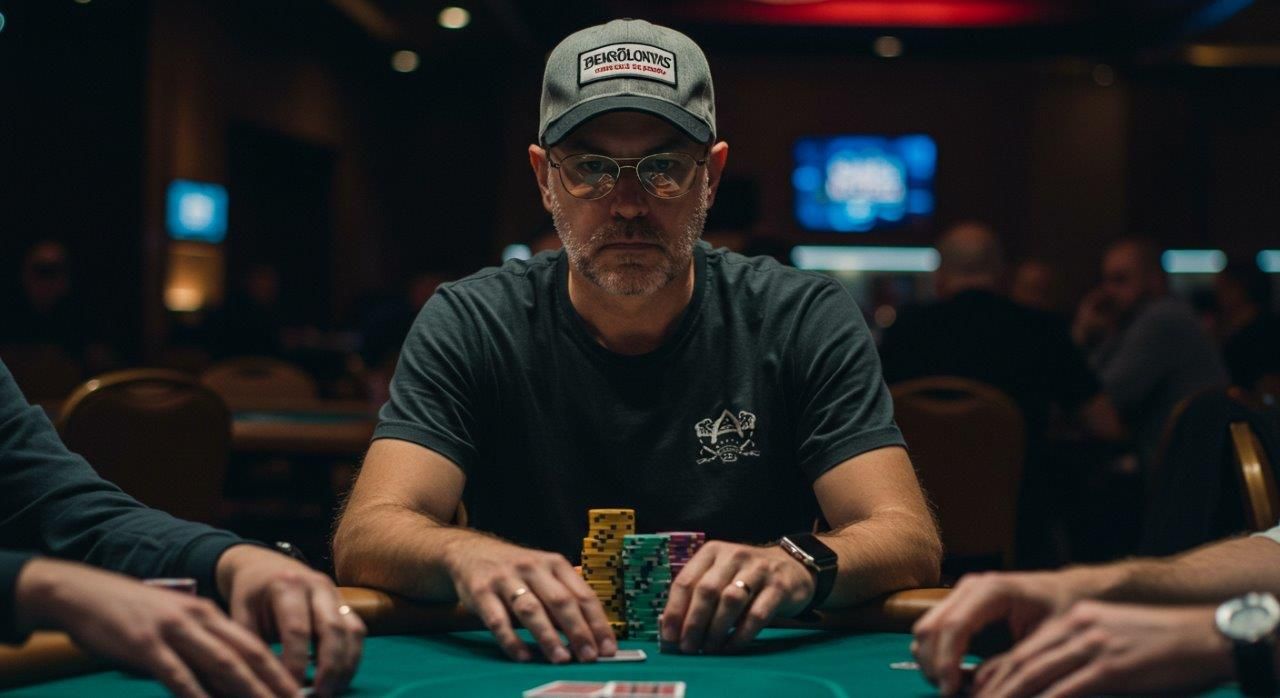 professional poker player at the table