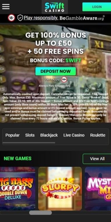 swift casino mobile preview